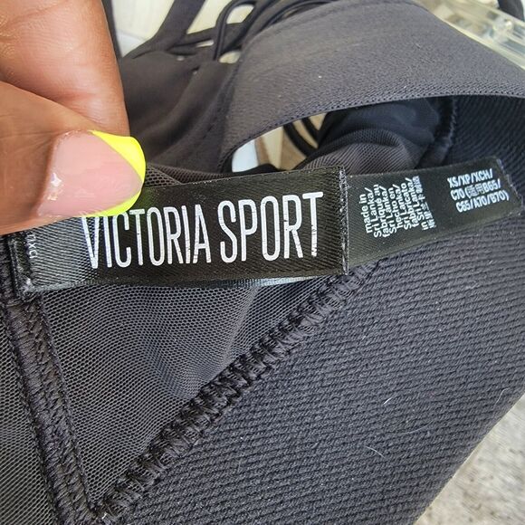Victoria Sport size xs black racerback sports bra wireless strappy - Picture 3 of 5